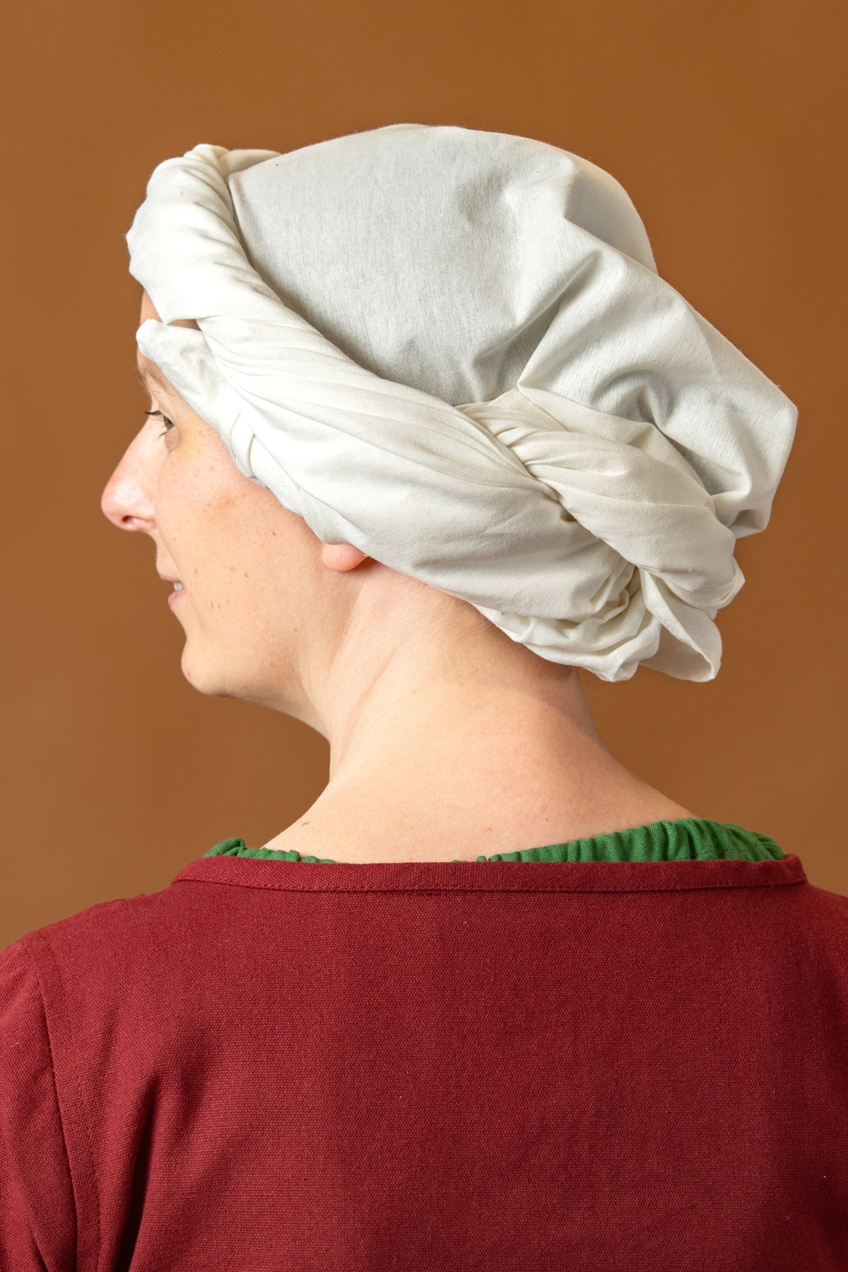 Rectangular veil, 70x200 cm, cotton, natural