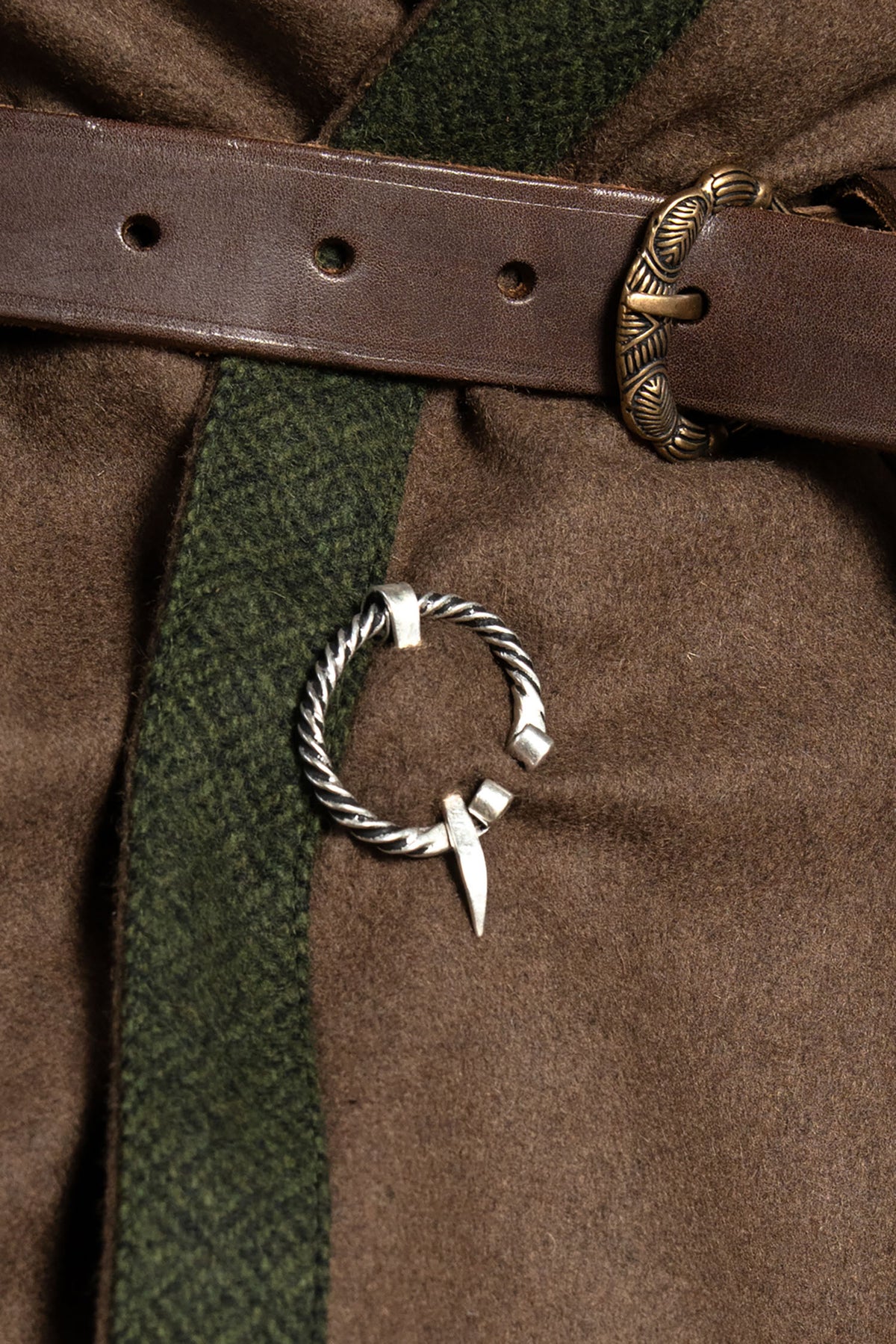 Viking horseshoe fibula Birka, silvered bronze