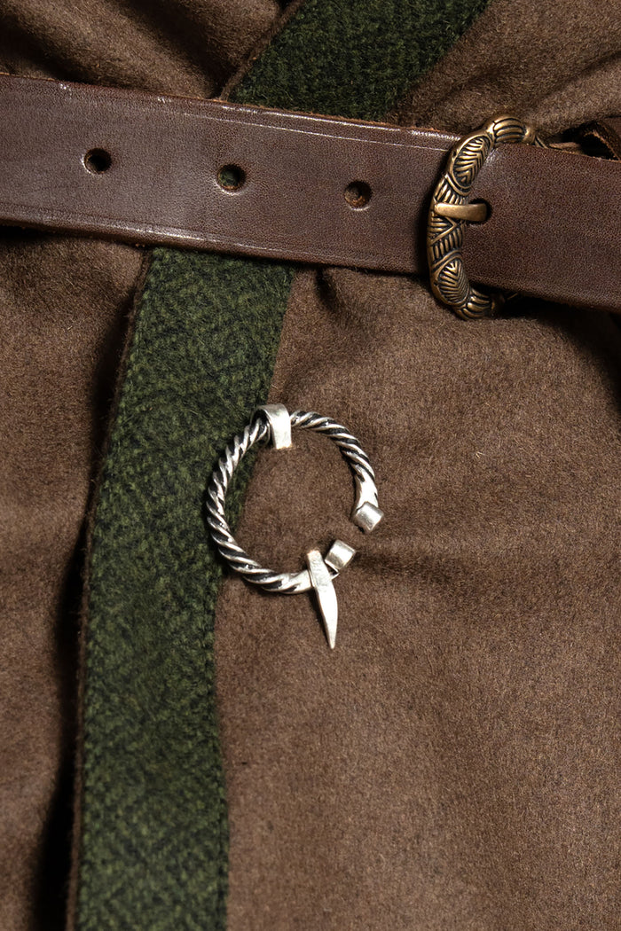 Viking horseshoe fibula Birka, silvered bronze
