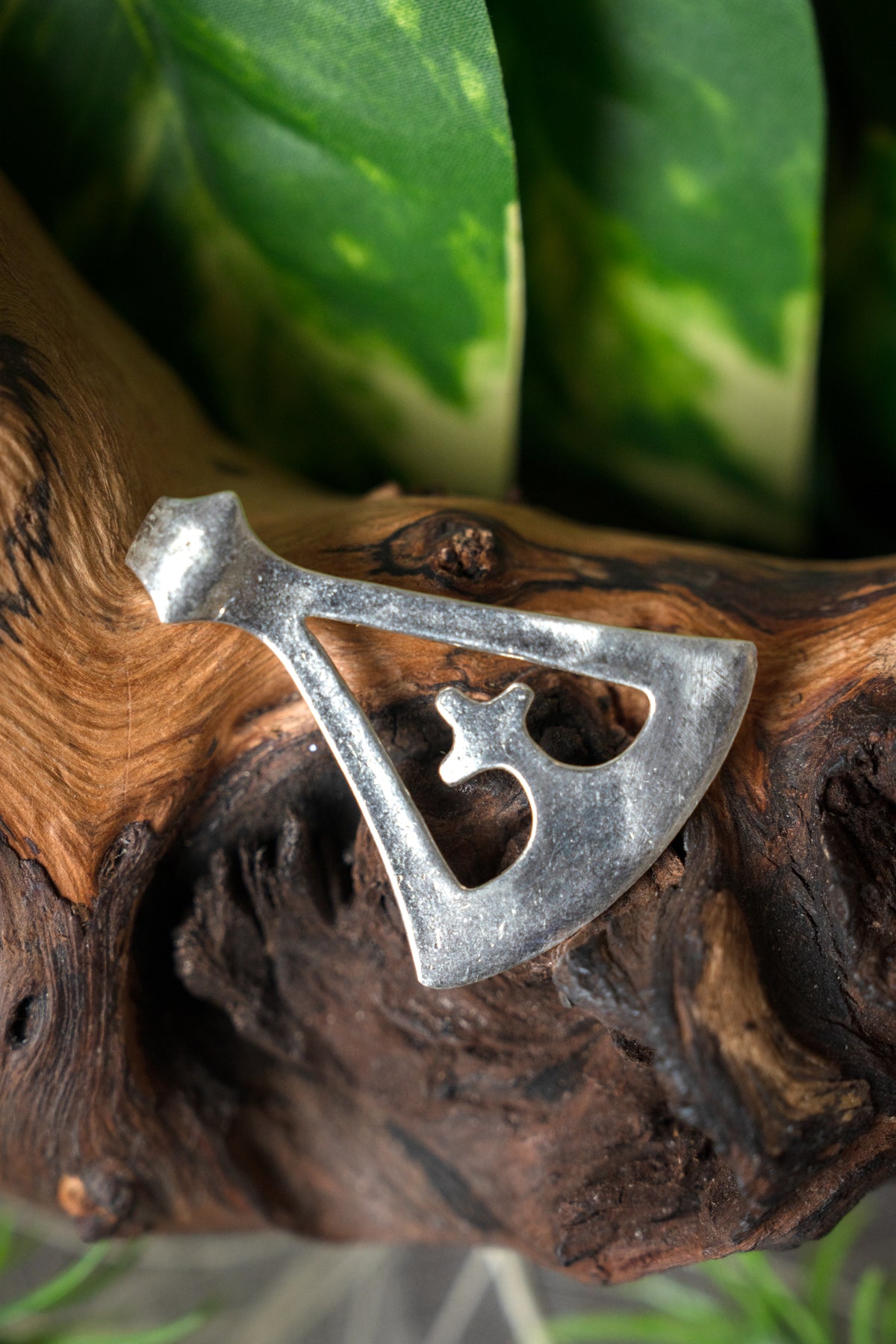 Viking axe pendant Gotland, silvered bronze