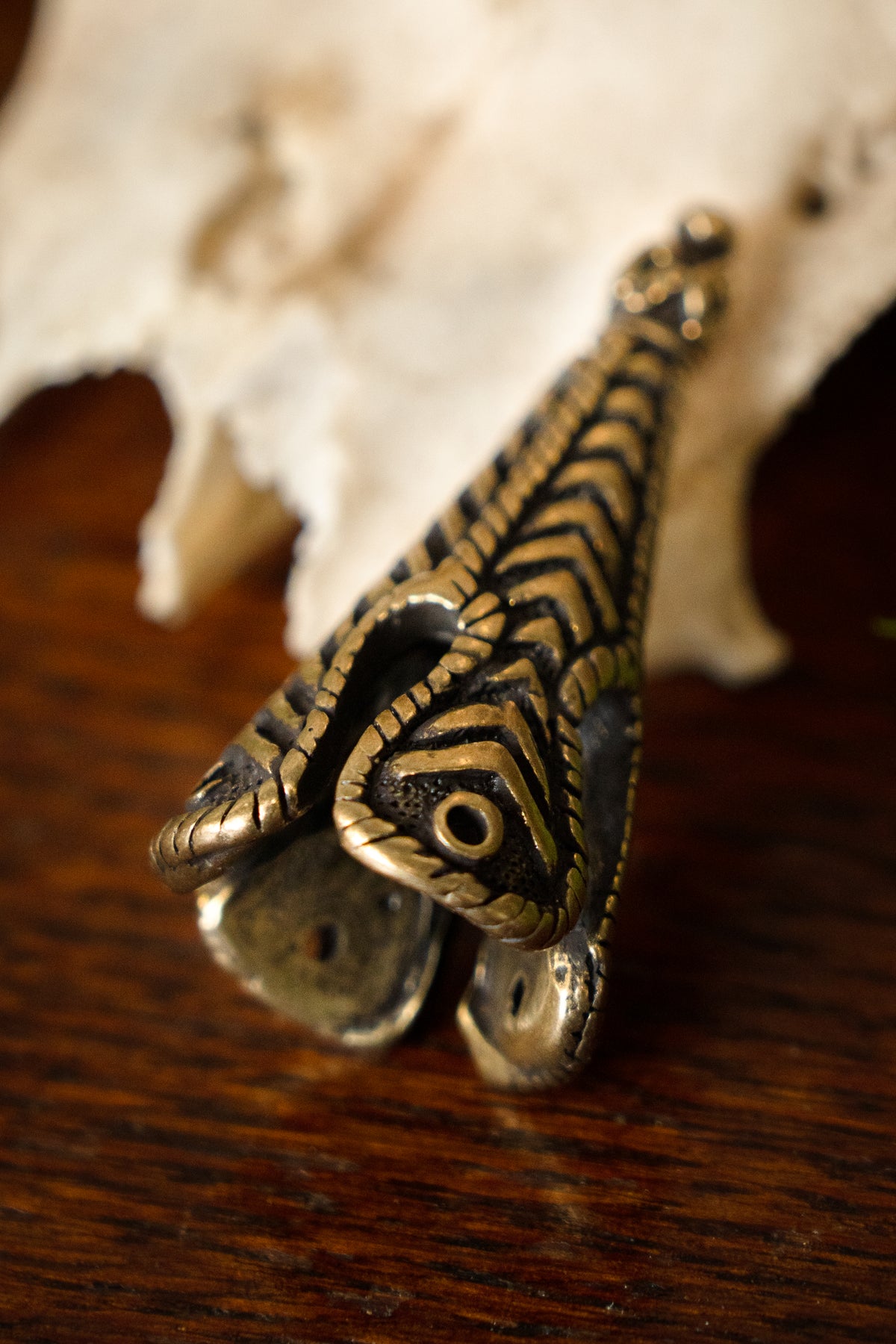 Birka hat decoration, bronze colour
