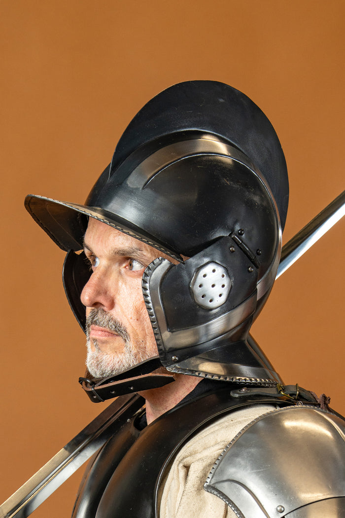 16th century burgonet Kaspar, bronzed, 1.2 mm