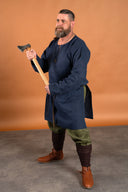 Tunica medievale in lino, blu