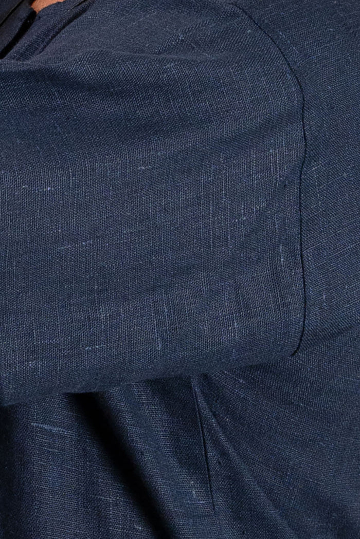 Medieval linen tunic, blue
