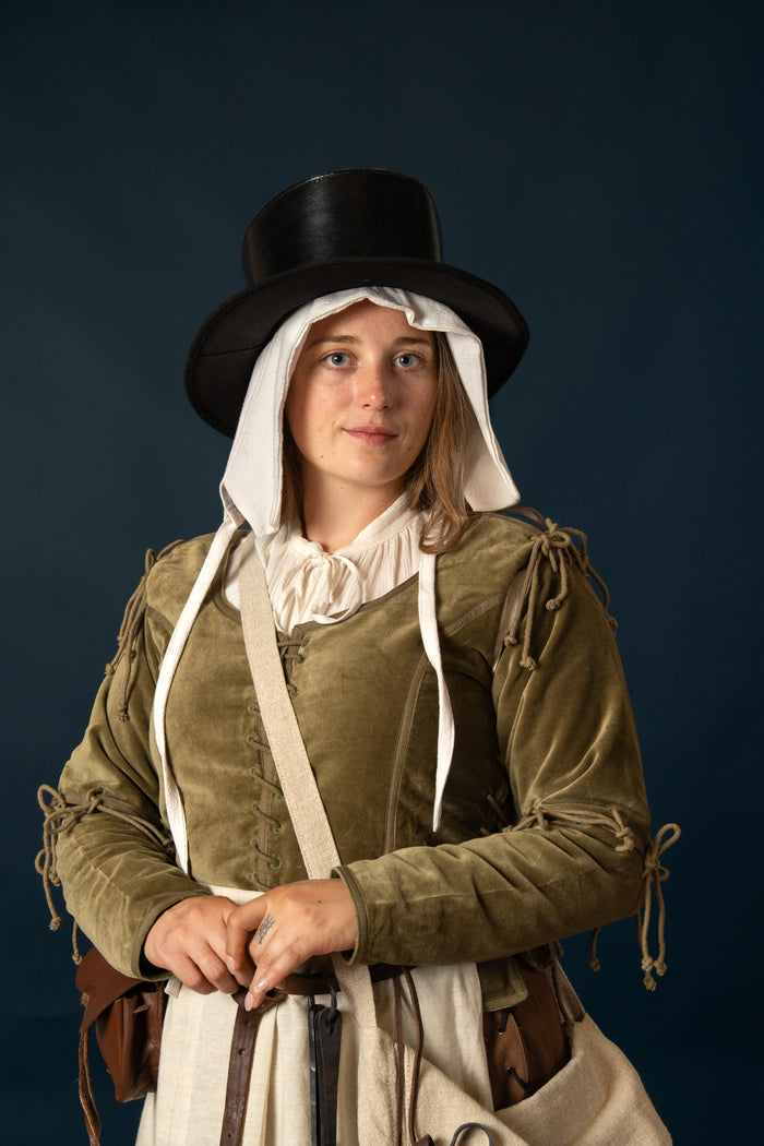 Ladies doublet Griselda, velvet, green