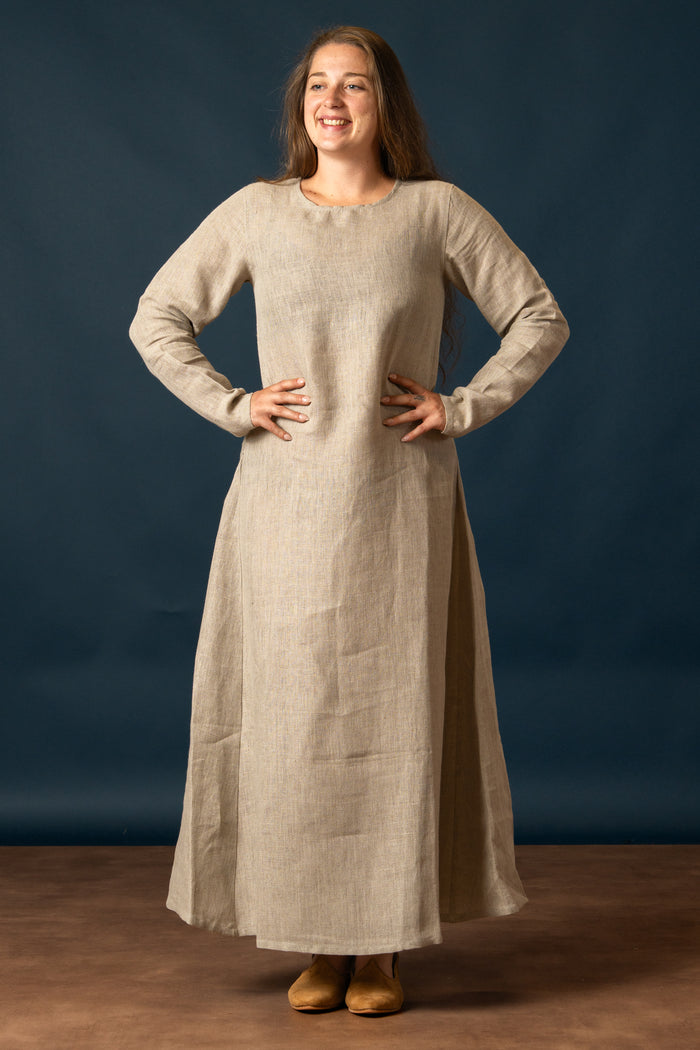 Viking dress Helga, linen, natural