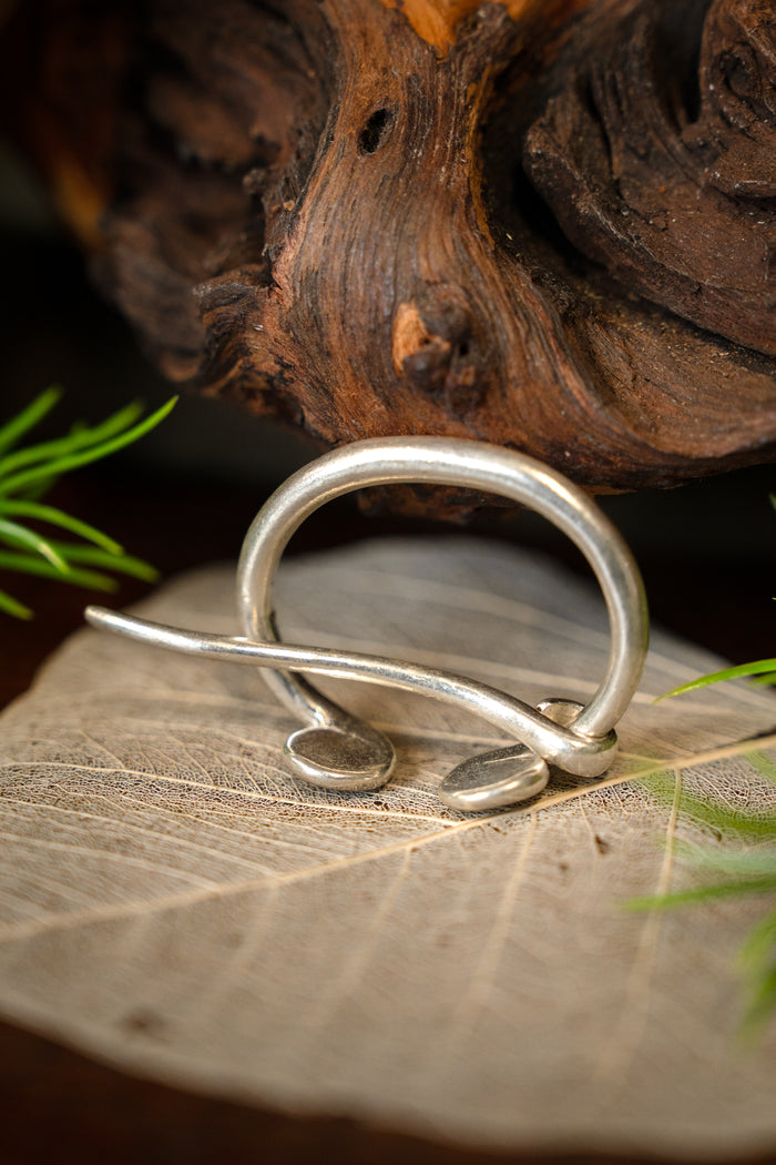 Viking small horseshoe fibula Birka, silvered bronze