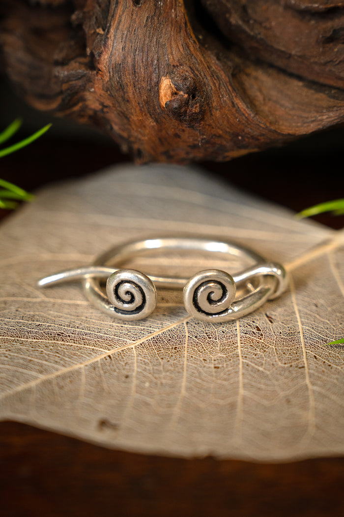 Viking small horseshoe fibula Birka, silvered bronze