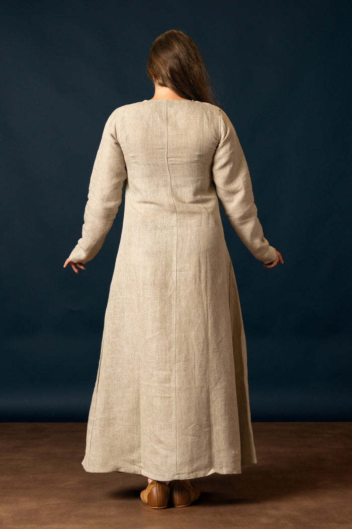 Viking dress Helga, linen, natural