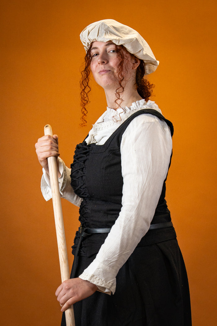 17th century cap, cream