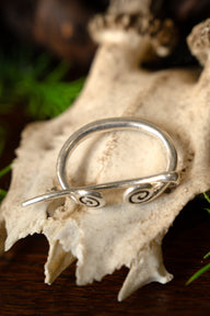 Viking small horseshoe fibula Birka, silvered bronze