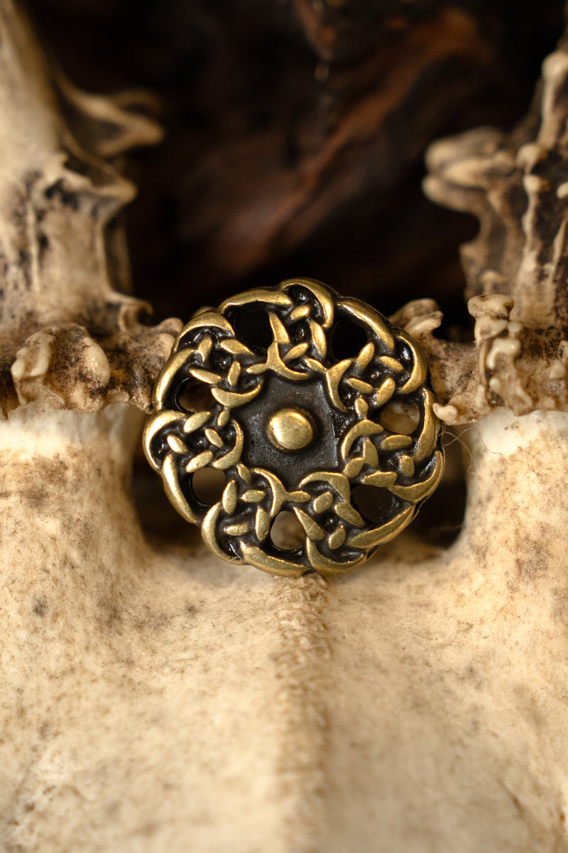 Vroeg-Middeleeuwse Gaelic knopen, set van 5 stuks, messing