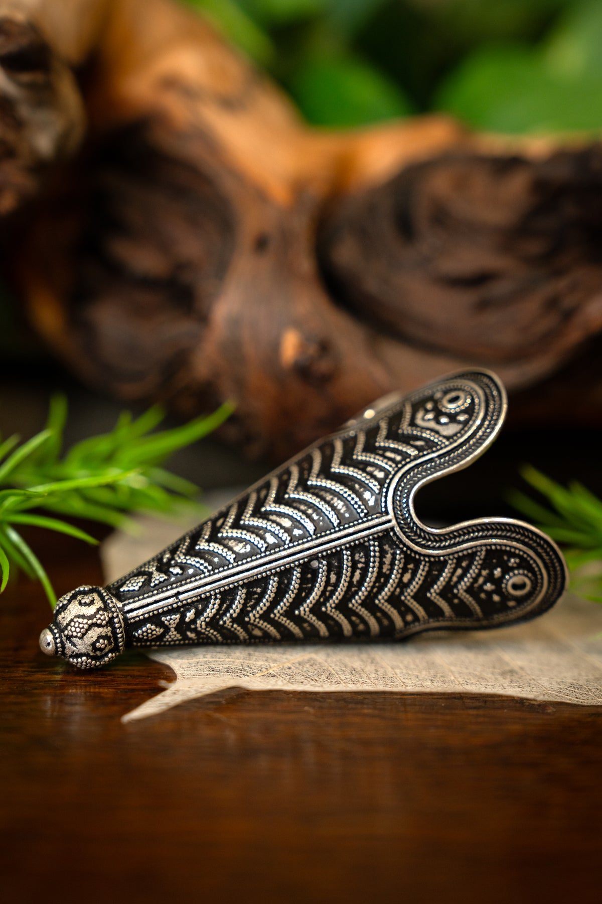Birka hat tip silvered