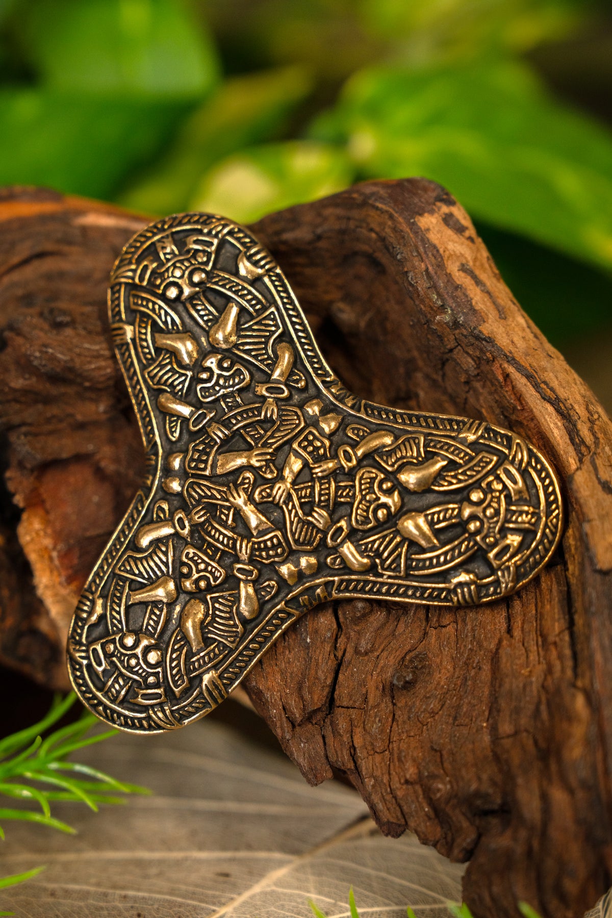 Viking trefoil fibula Kaupang, bronze
