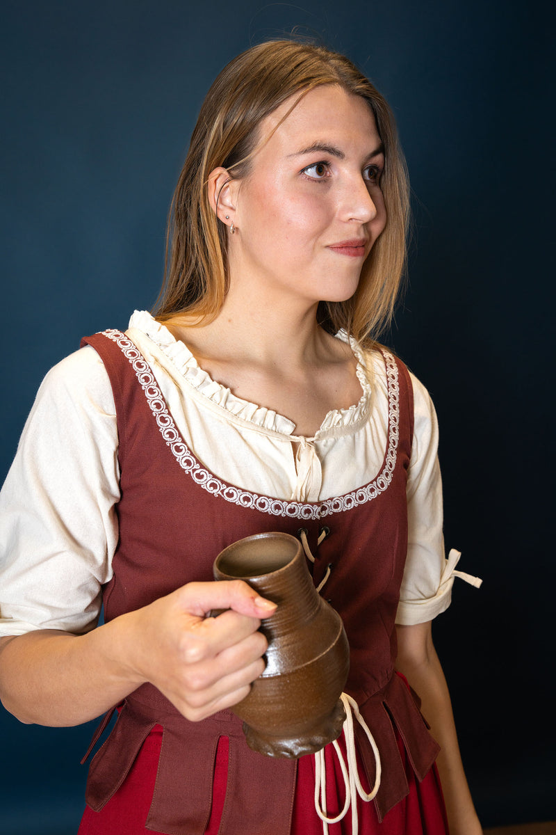 Lijfje medievale Adalyn, rosso