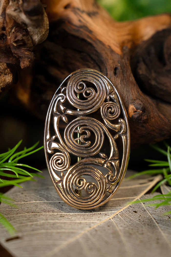 Pictish brooch with spirals, bronze