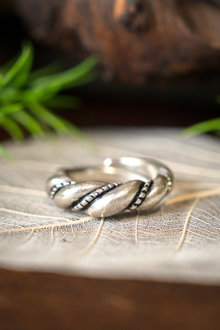 Viking ring Birka, silvered bronze