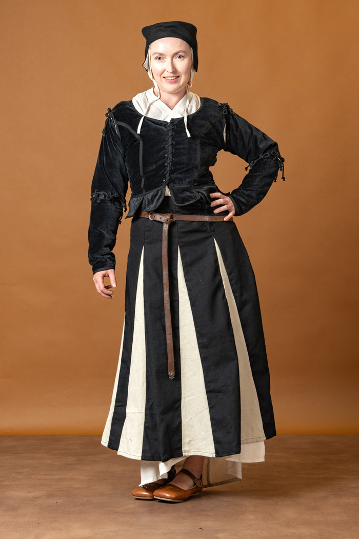 Ladies doublet Griselda, velvet, black