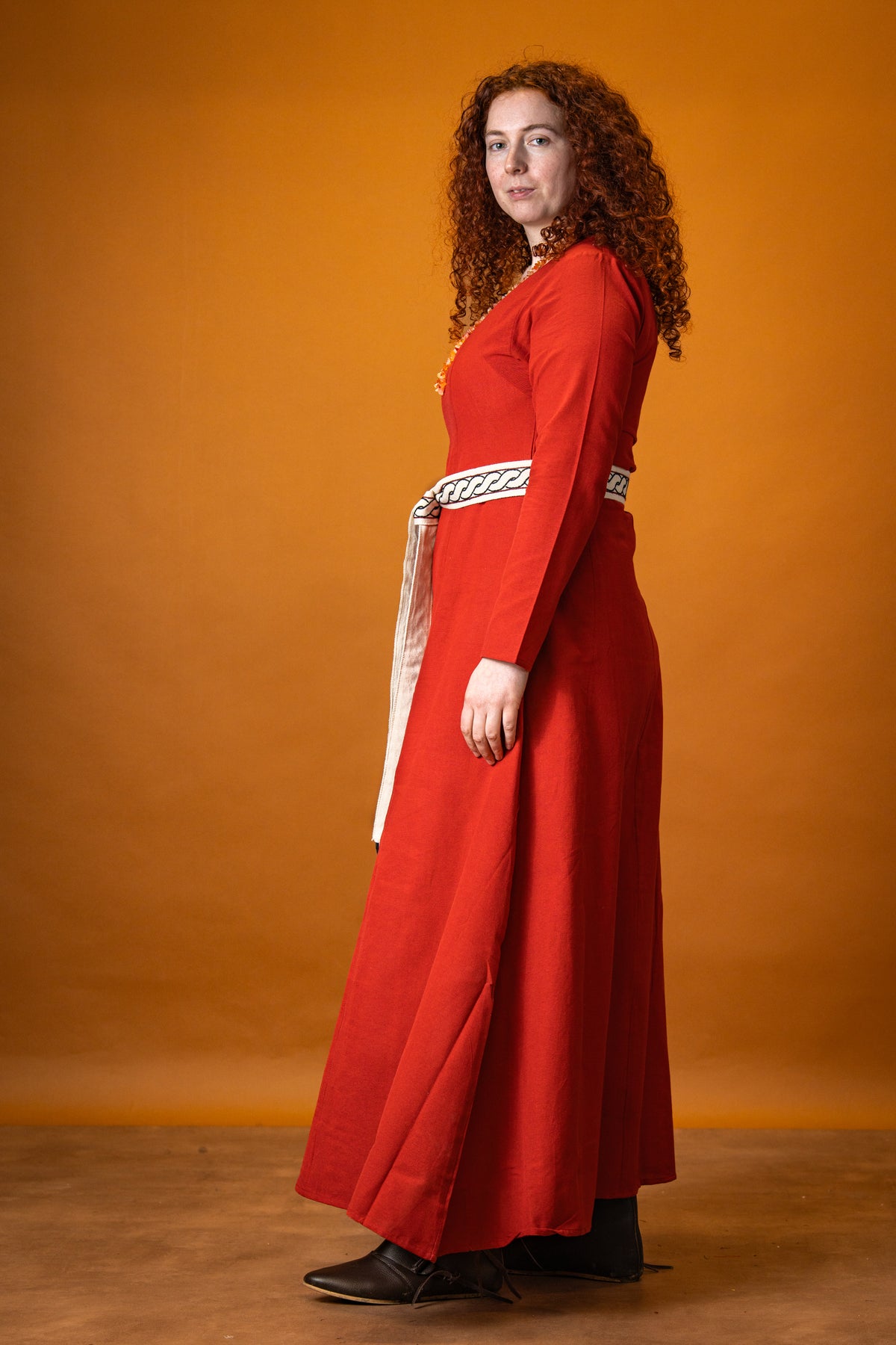 Viking dress Lina, red