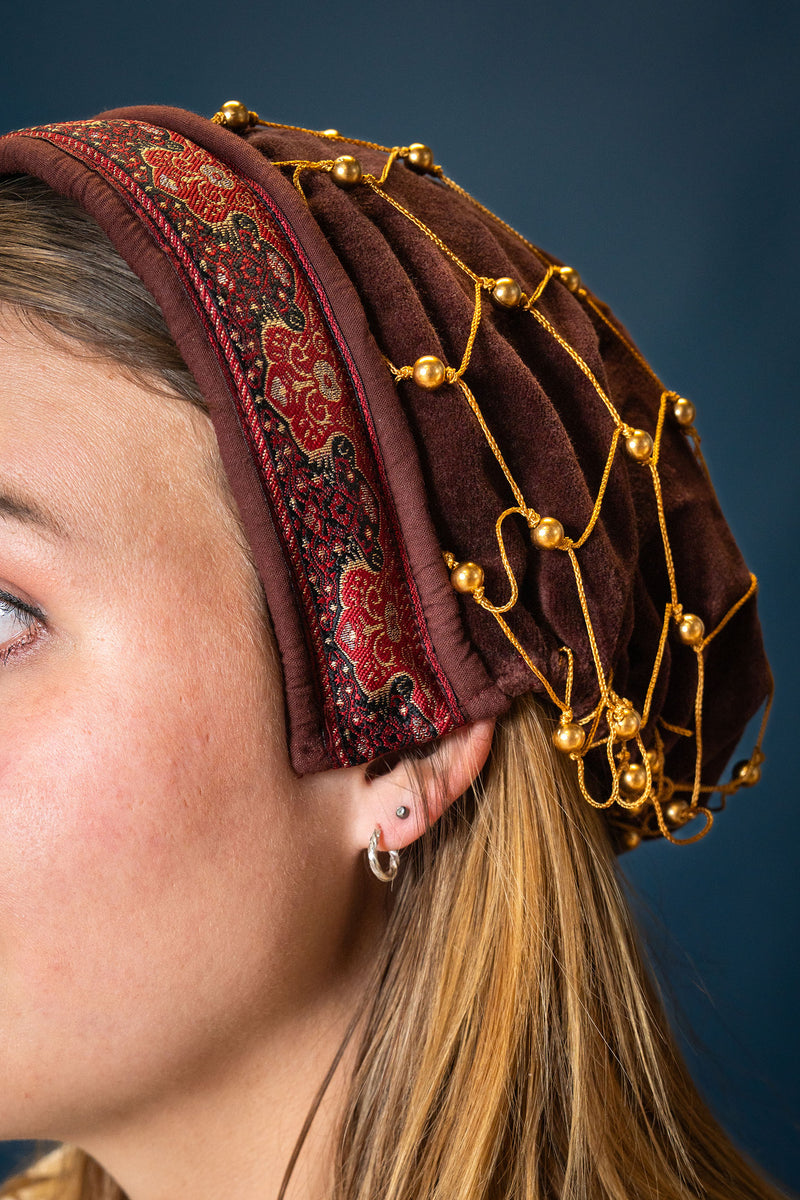 Hårnät (caul) Johanna, sammet, rött