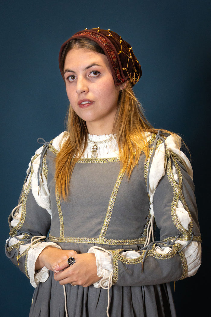 Pearl necklace Anne Boleyn, pewter