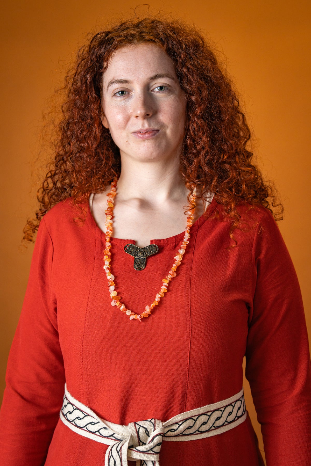 Viking dress Lina, red