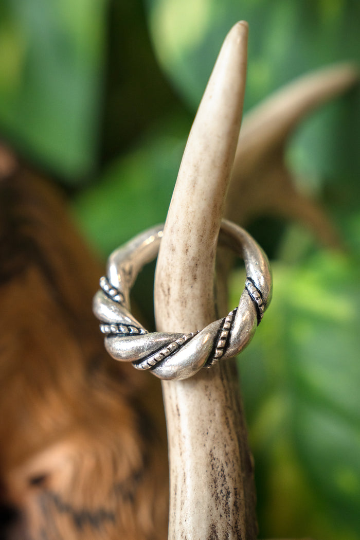 Viking ring Birka, silvered bronze