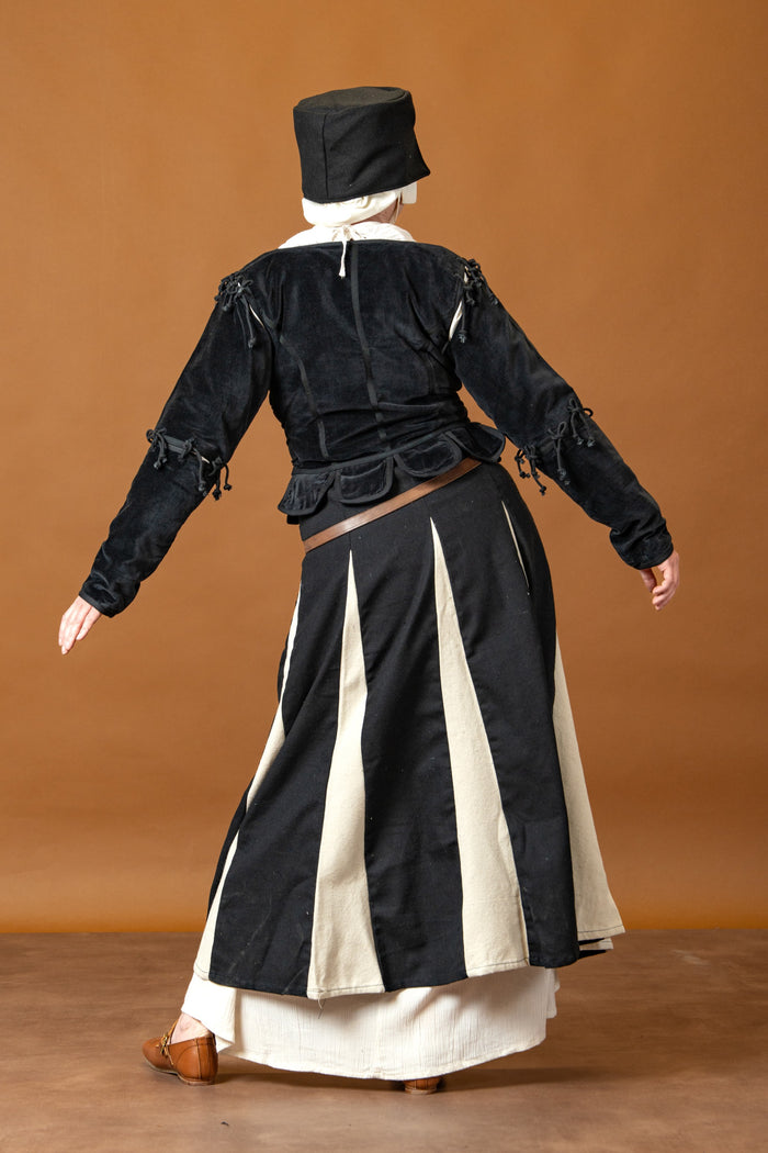 Landsknechtrok Isolde, black-white