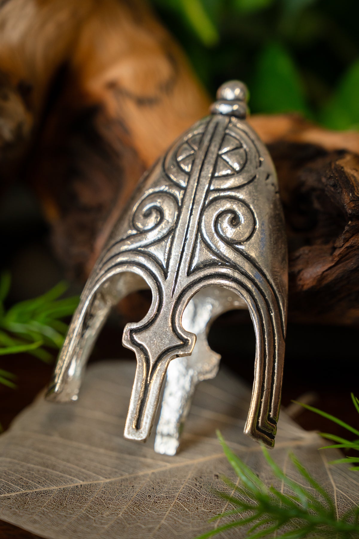 Chape for Viking sword scabbard, Varbola, silvered