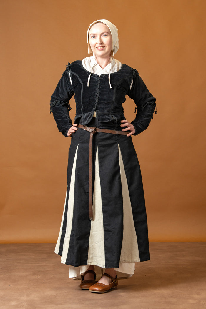 Ladies doublet Griselda, velvet, black