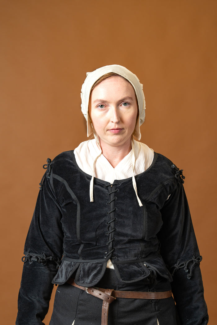 Ladies doublet Griselda, velvet, black