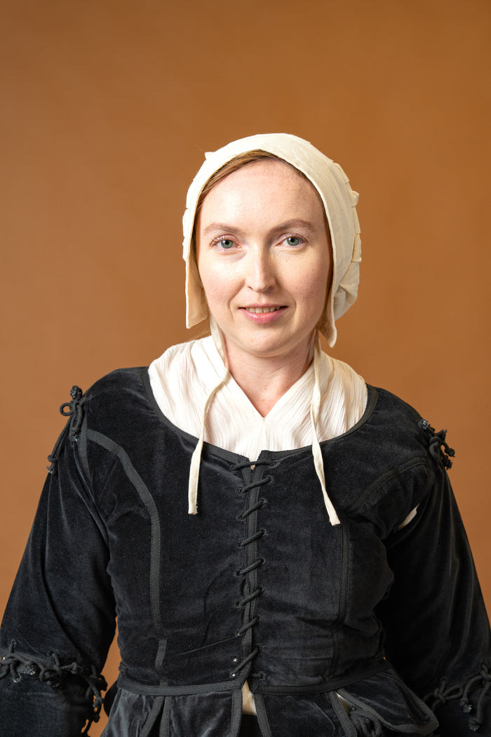 Ladies doublet Griselda, velvet, black