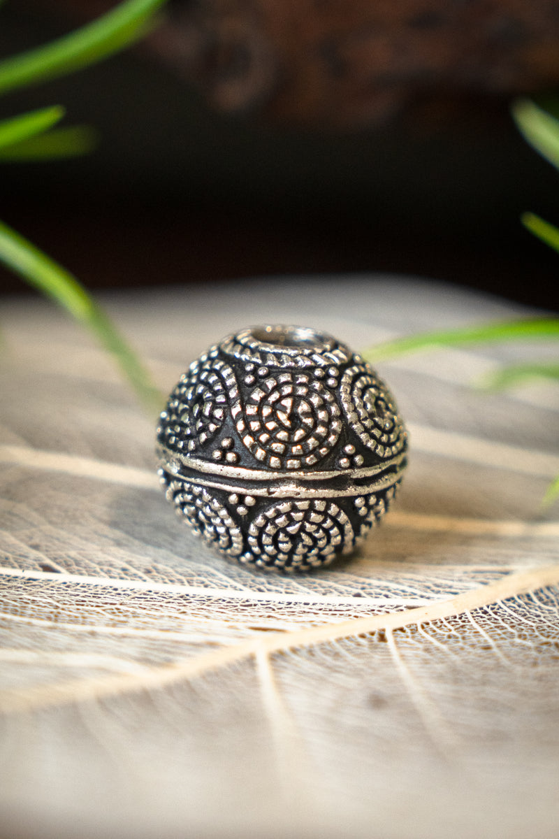 Wikinger Perle Horsa, versilberte Bronze