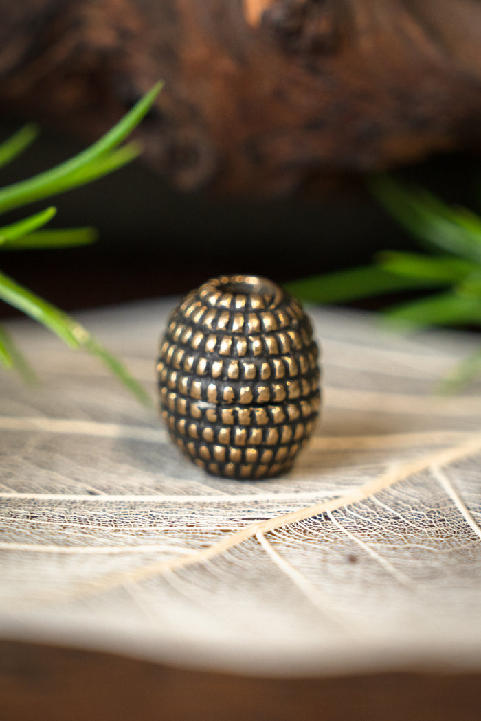 Viking beard bead Rusvik, bronze