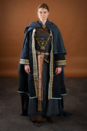 Embroidered Viking kaftan, blue