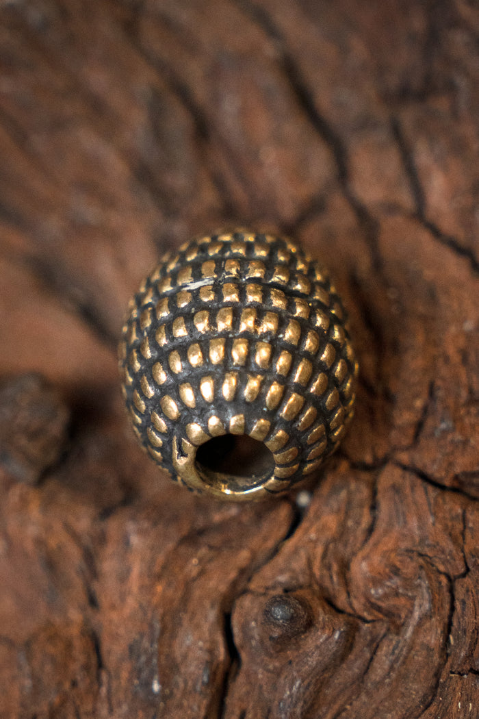 Viking beard bead Rusvik, bronze