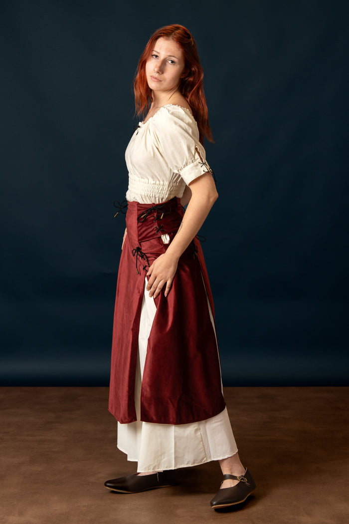 Deluxe double skirt Isabela, burgundy