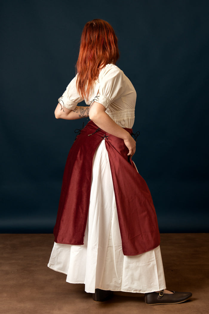Deluxe double skirt Isabela, burgundy