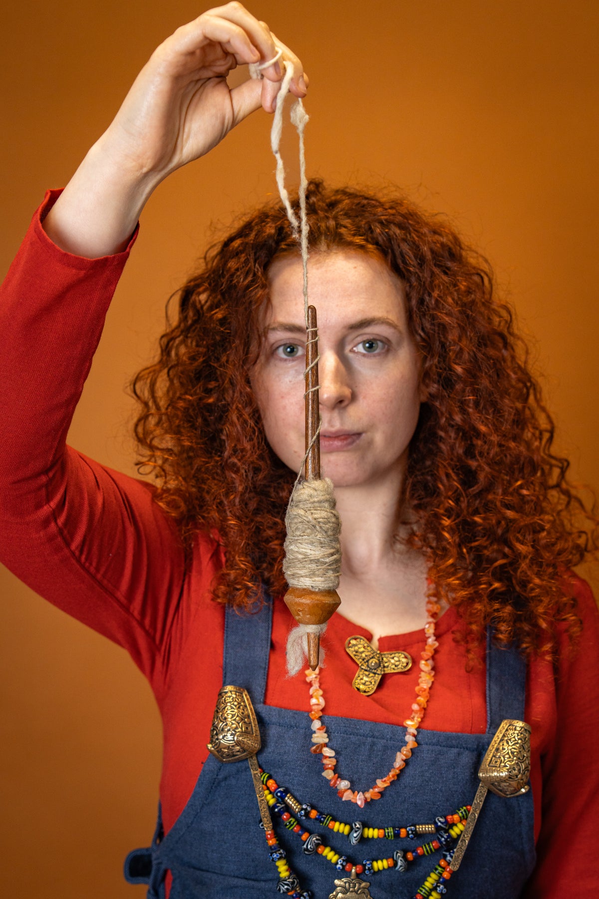 Medieval spinning whorl of clay