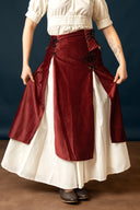 Deluxe double skirt Isabela, burgundy