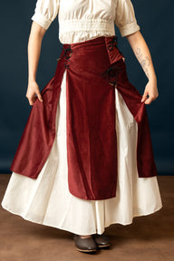 Deluxe double skirt Isabela, burgundy