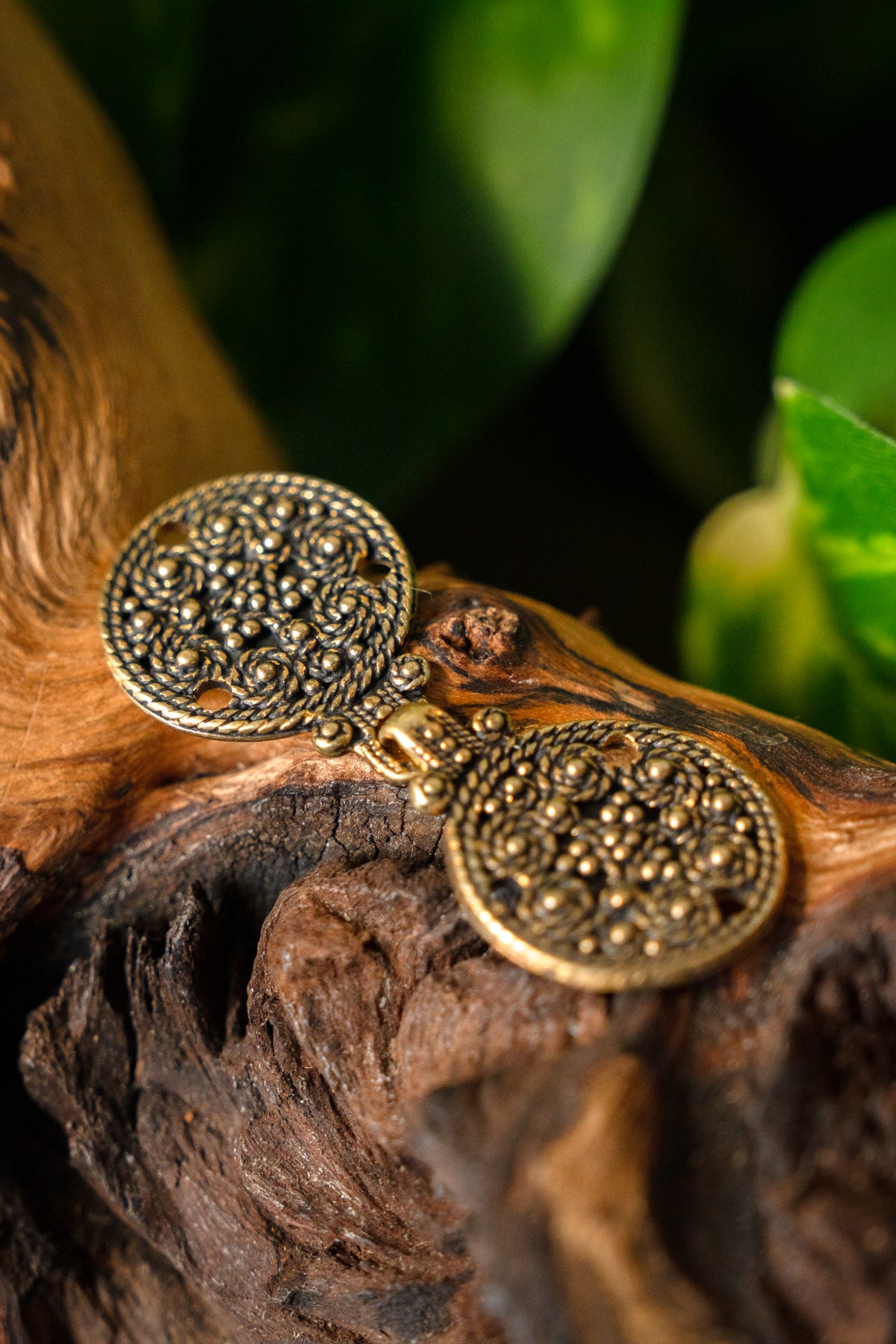 Viking mantle clasp Birka, bronze
