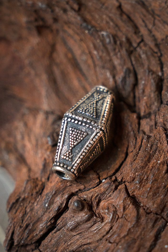 Viking bead Rollo, silvered bronze