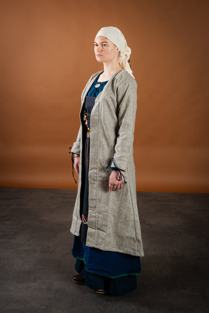 Birka kaftan Aslaug, wool blend, gray