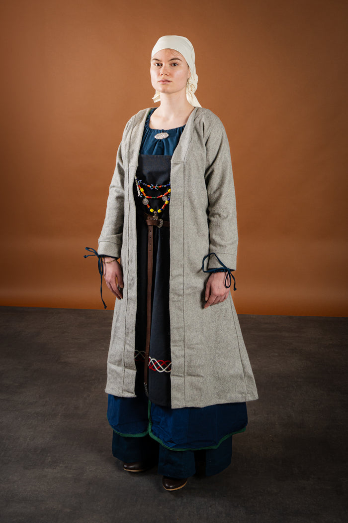 Birka kaftan Aslaug, wool blend, gray