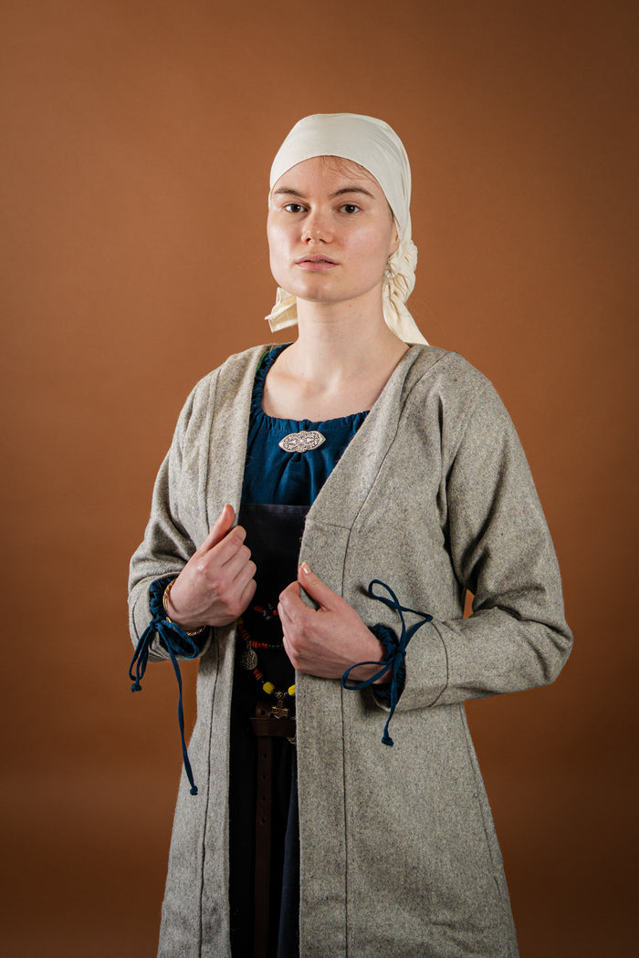 Birka kaftan Aslaug, wool blend, gray