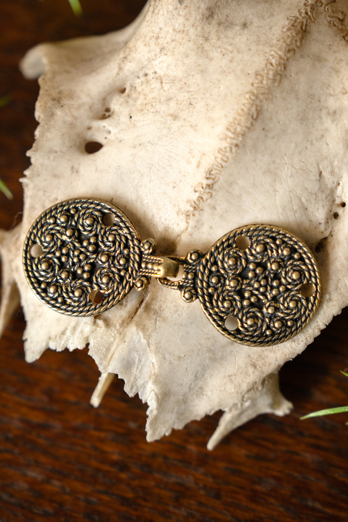 Viking mantle clasp Birka, bronze