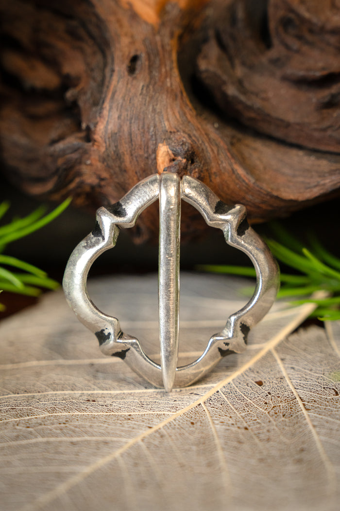 Medieval brooch Eva of Reims, silvered bronze