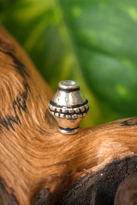 Viking beard bead Ingmar, silvered bronze