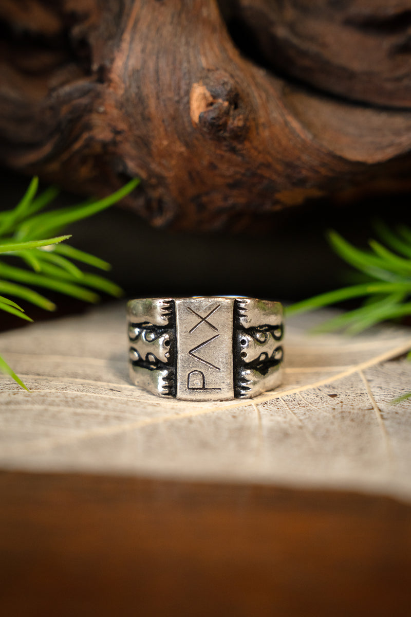 Middeleeuwse ring Vrede, verzilverd brons